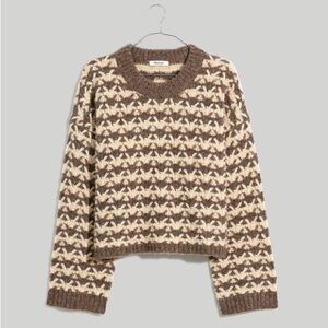 Brown and Cream Patterned Sweater